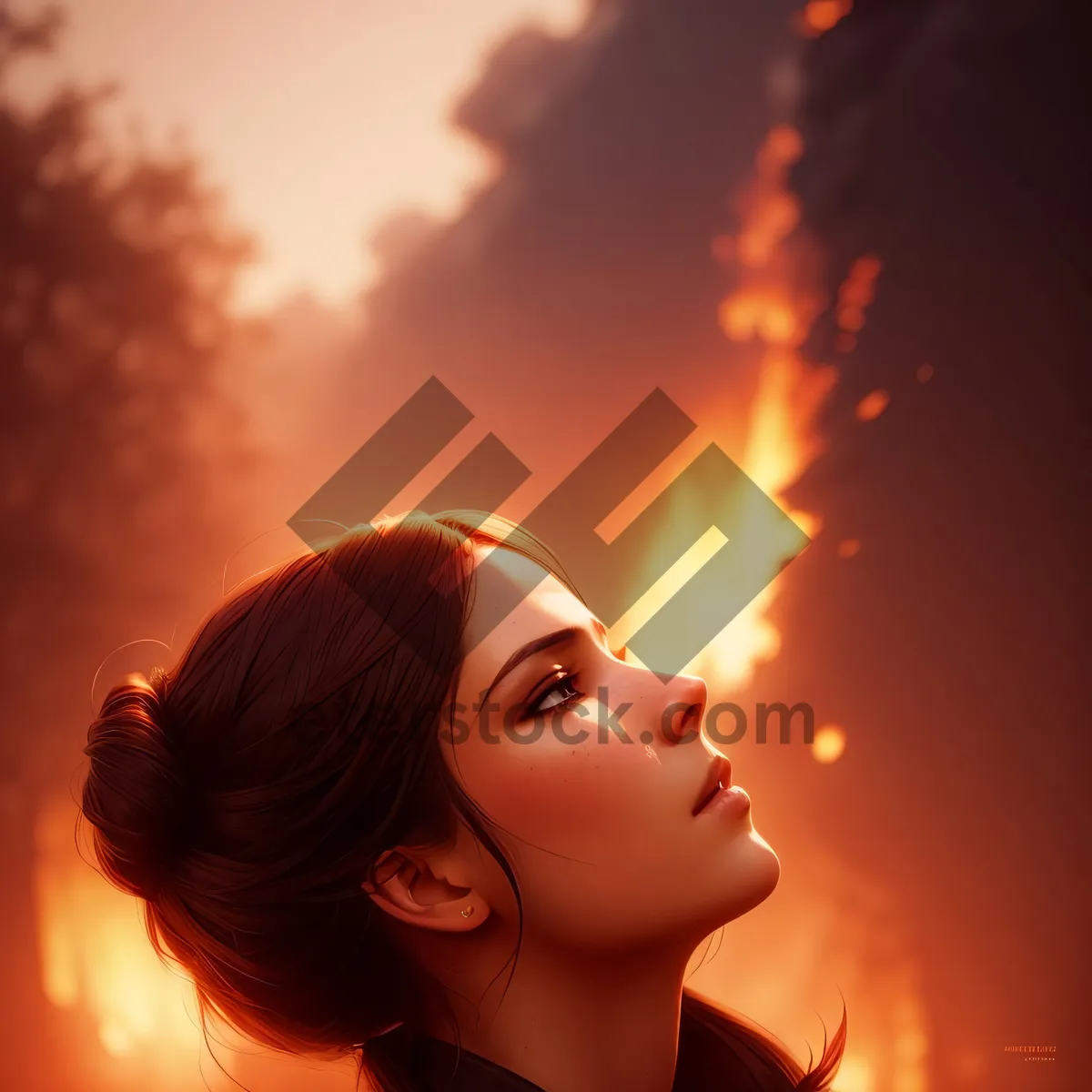 Picture of Smoldering Seductress with Flaming Torch