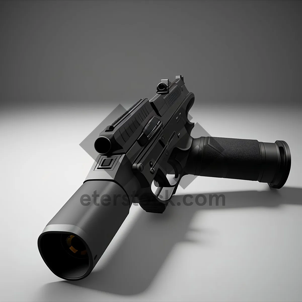 Picture of Black Tactical Pistol with Optical Sights