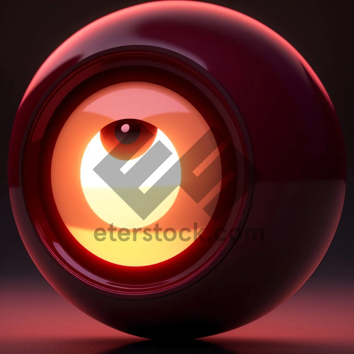 Picture of Shiny Round Orange Button - Web Design Element