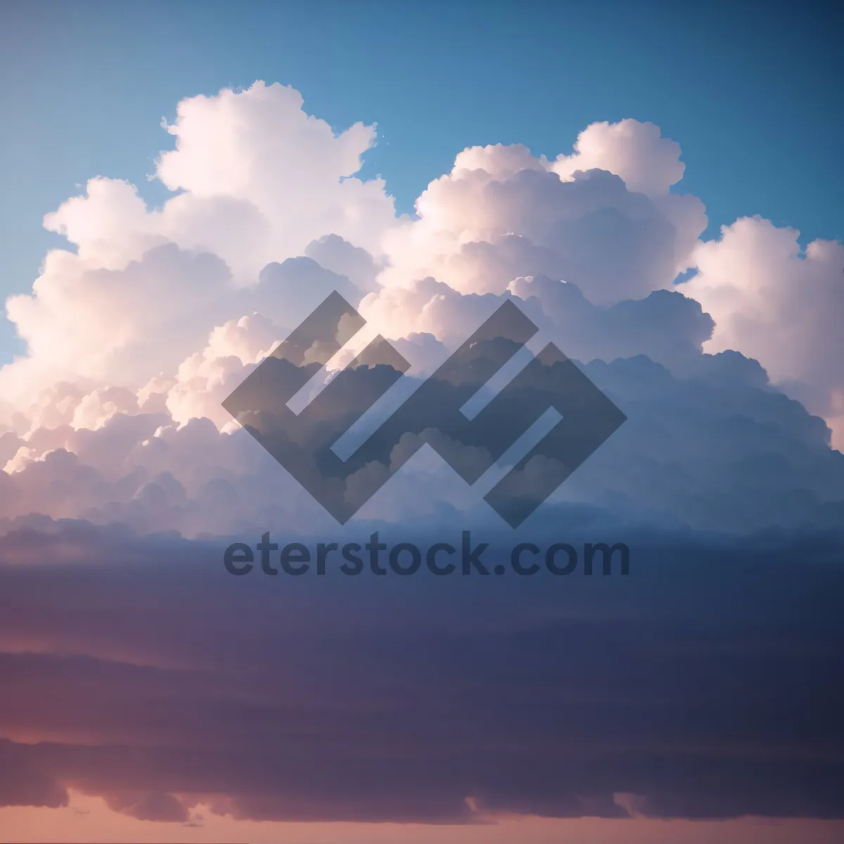 Picture of Vibrant Summer Skies with Fluffy Cumulus Clouds