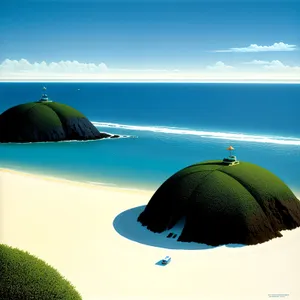 Turquoise Waters: Relaxing Beachside Holiday Escape.