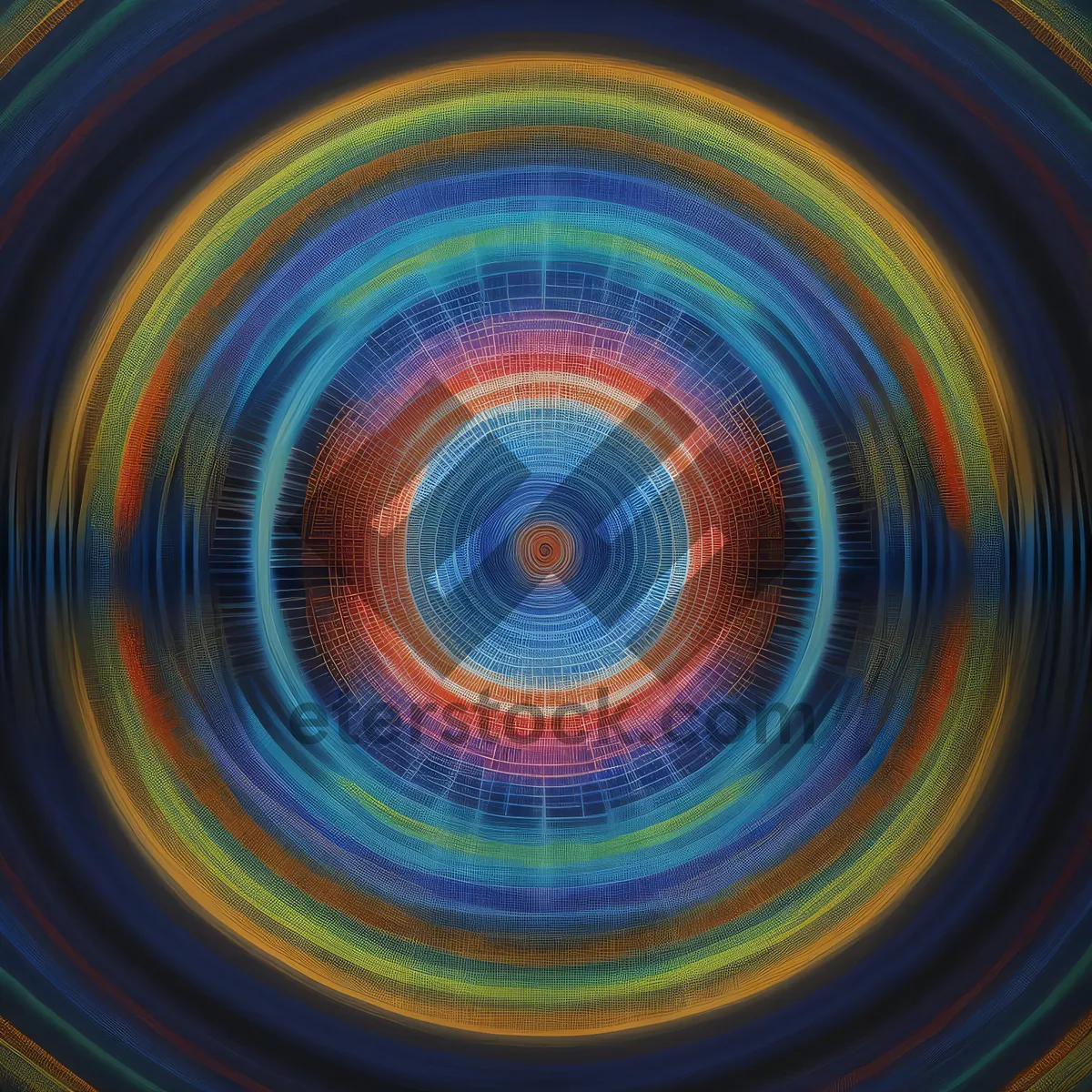 Picture of Colorful swirls in modern geometric pattern design