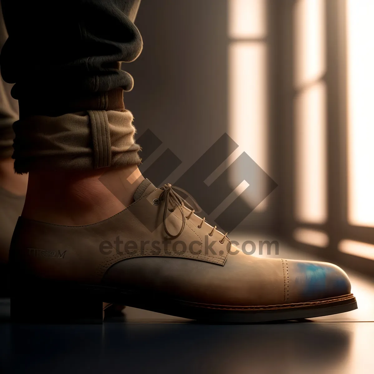 Picture of Classic Leather Lace-Up Men's Boots in Brown