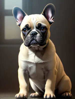 Adorable Bulldog Puppy Portrait