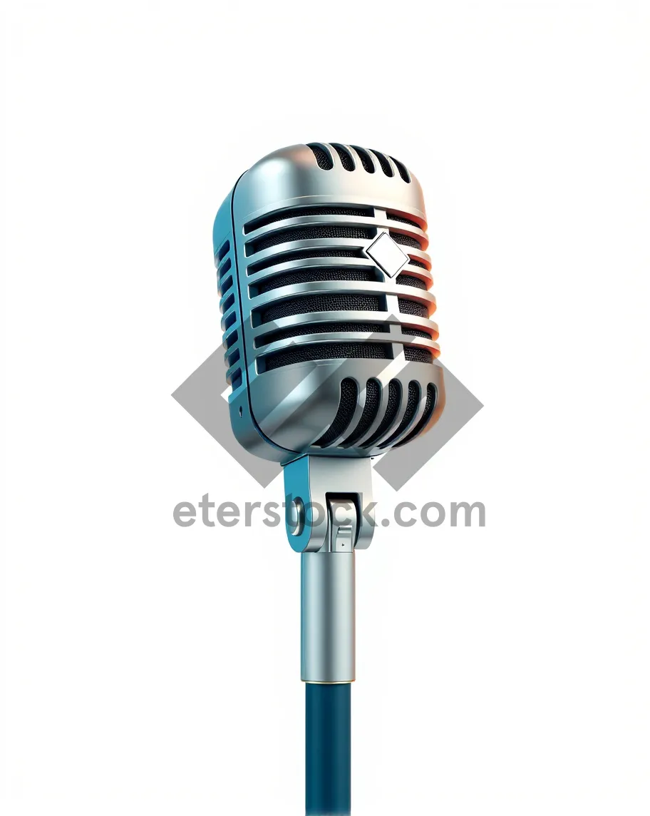 Picture of Classic microphone for vintage rock singer performance.