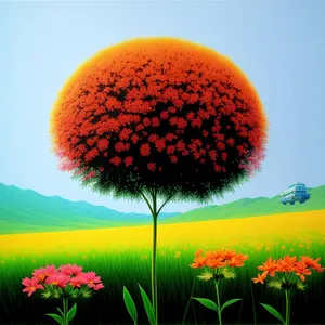 Summer Field of Vibrant Sunflowers in Rural Landscape