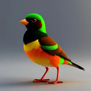 Vibrant Yellow-winged Bird in Natural Habitat