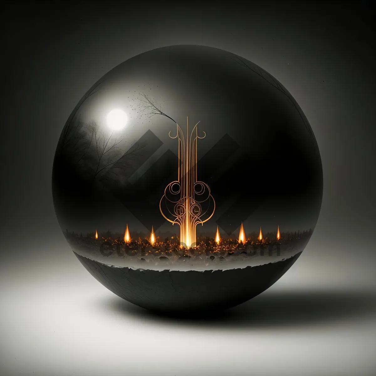 Picture of Glass Sphere Icon: Illuminating Light in 3D