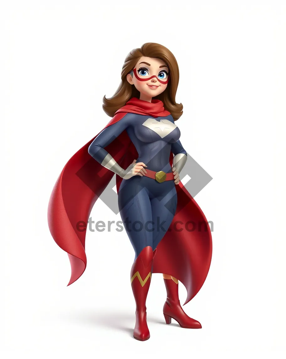 Picture of Fashion Coquette Cartoon Body Cape Illustration