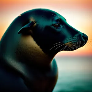 Black Greyhound Racer: Elegant Hunting Dog on the Seabird Coast