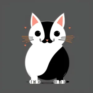 Cute Cartoon Kitty Art Design Drawing