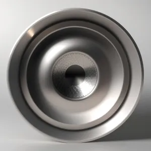 Silver Bass Music Icon in 3D