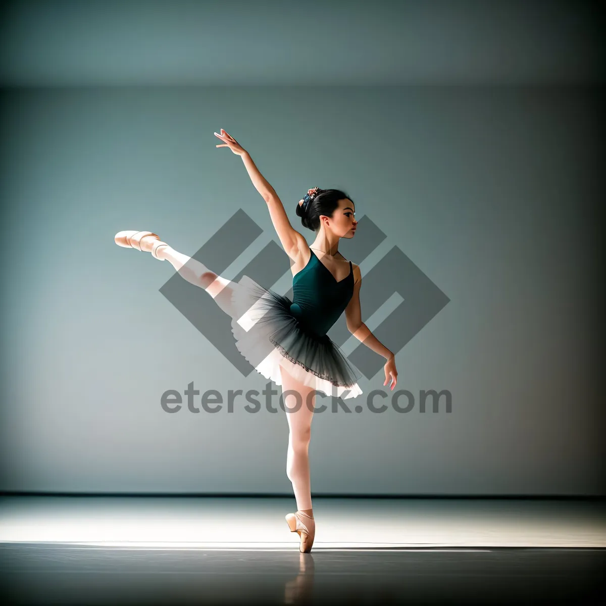 Picture of Dynamic Ballet Dance Jump in Studio