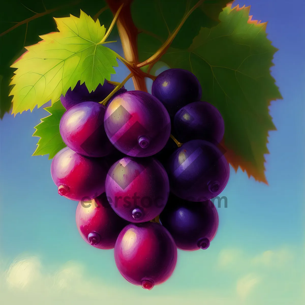 Picture of Fresh and Juicy Cherry Grape Cluster