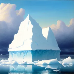 Frozen Majesty: Arctic Glacier in Winter Wonderland