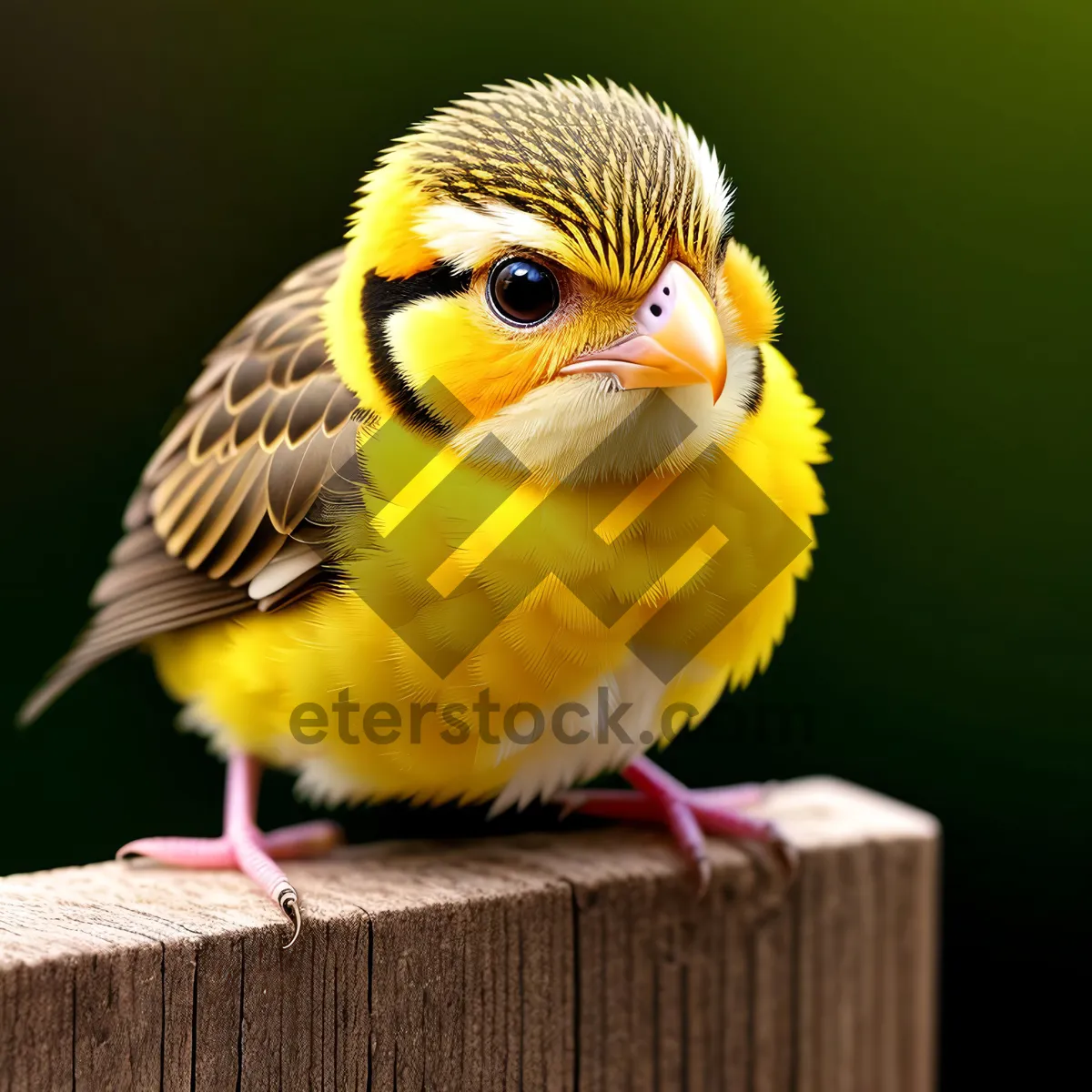 Picture of Vibrant Yellow Finch with Beautiful Feathered Wings