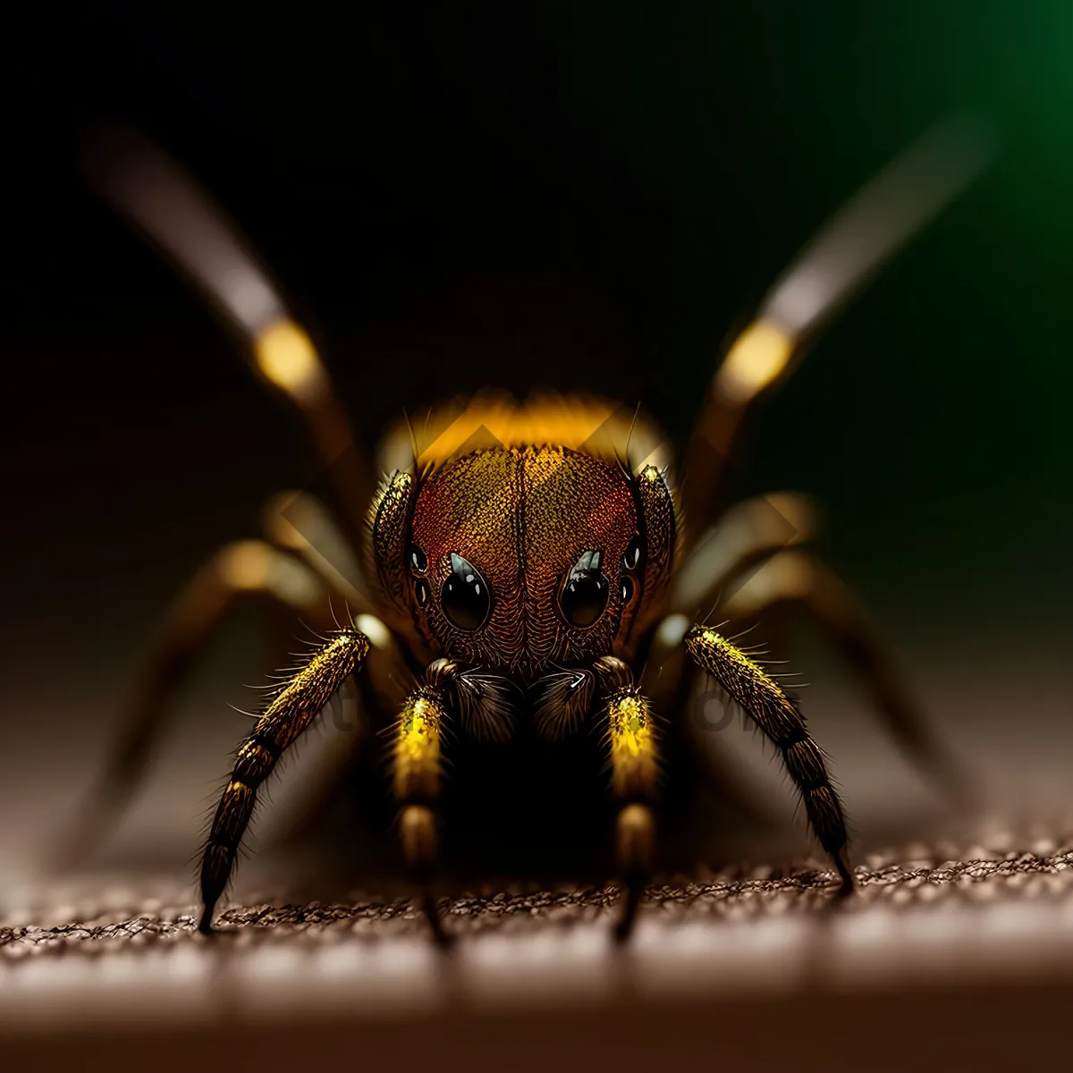 Picture of Close-up view of a black long-horned beetle