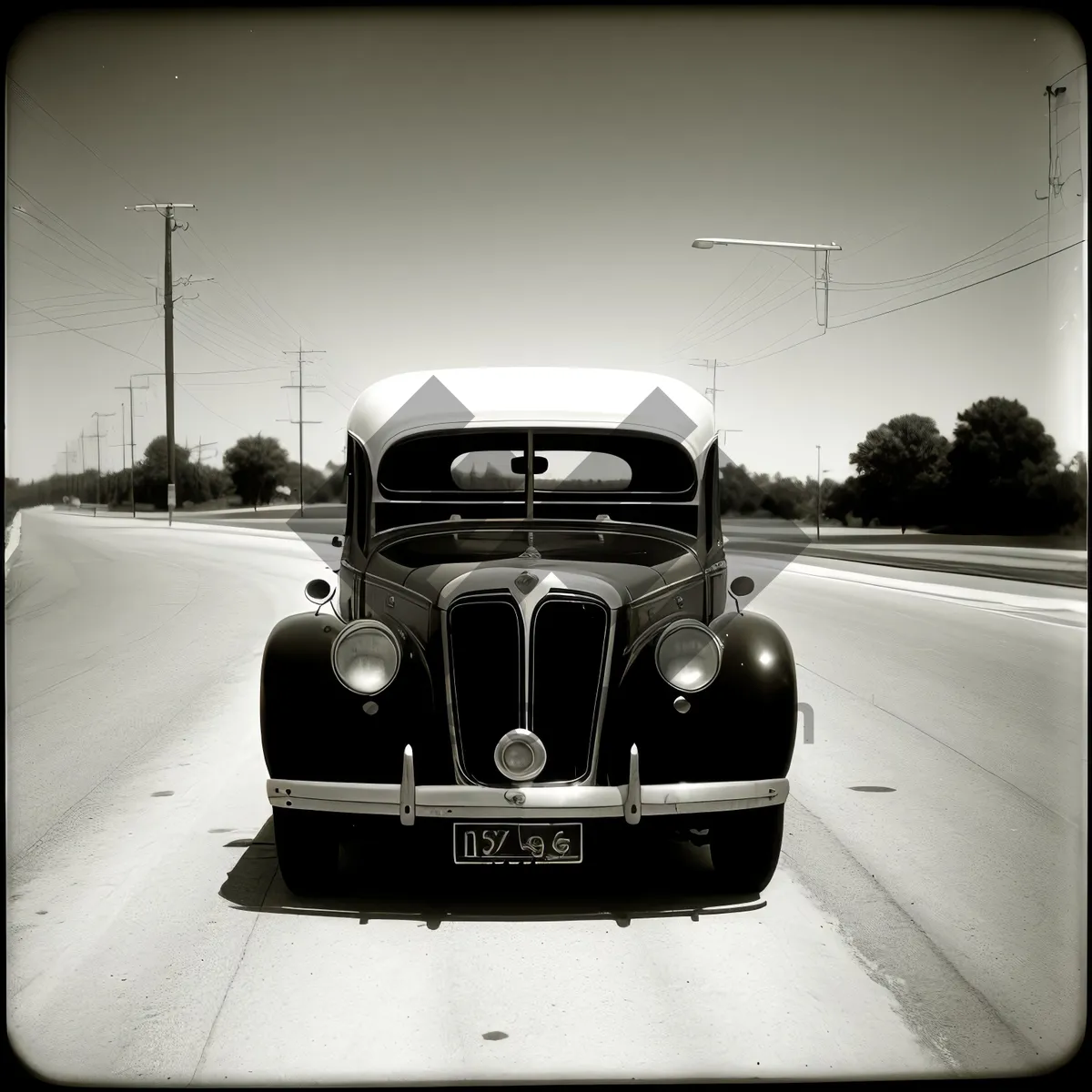 Picture of Fast Drive, Power Wheels: Speeding Automobile on Highway