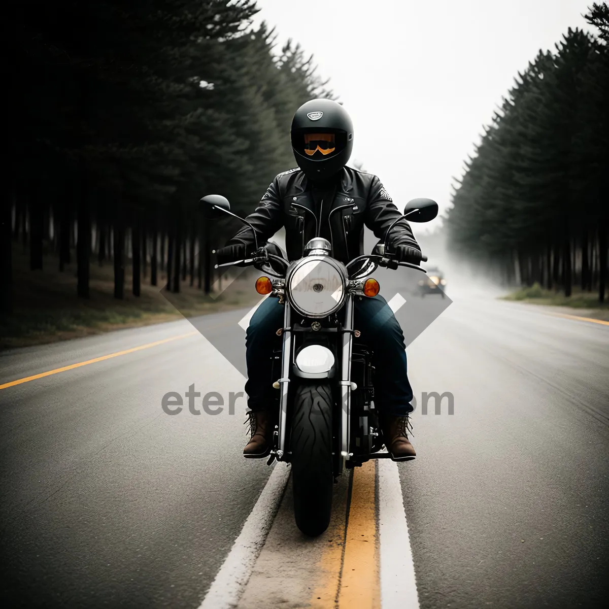 Picture of Winter Street Motor Scooter in Snow