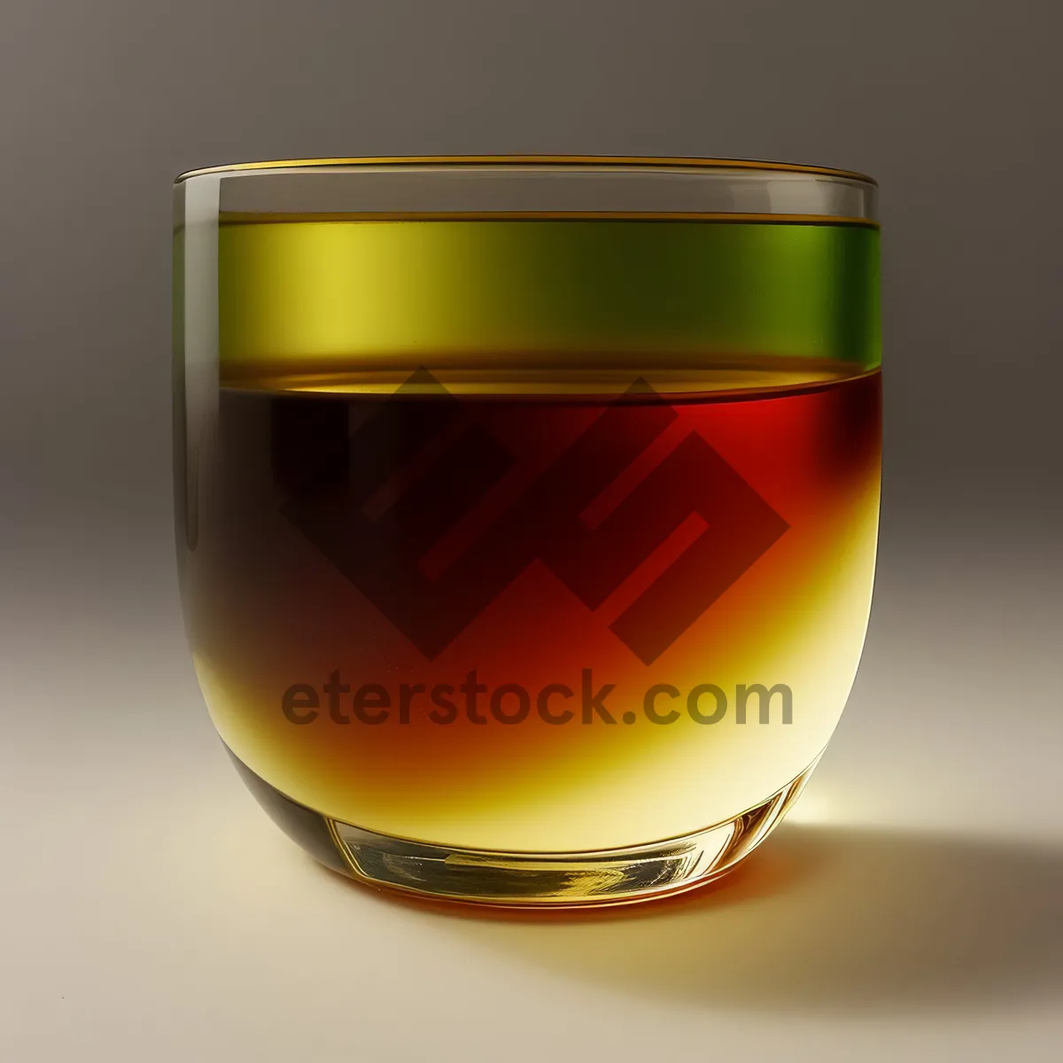 Picture of Refreshing Herb Tea in Transparent Glass Cup