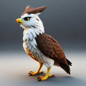 Fluffy Hawk With Piercing Yellow Eyes.