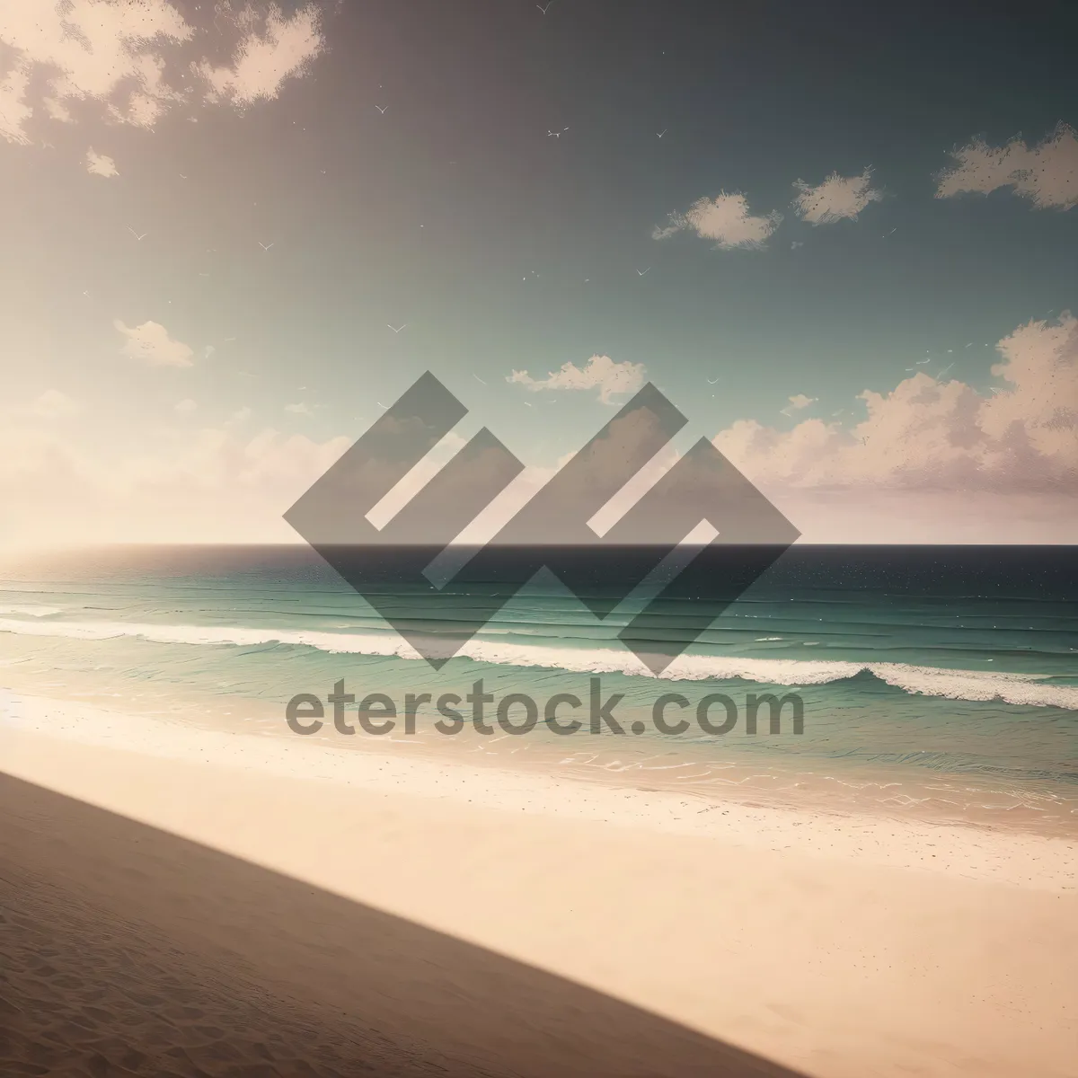 Picture of Tropical Beach Paradise with Clear Blue Waves