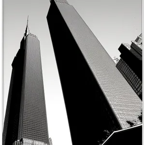 Modern Glass Tower in Urban Skyline