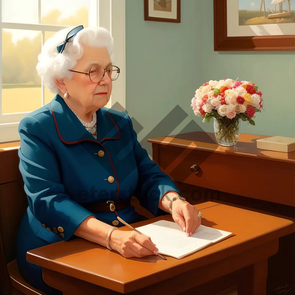 Picture of Executive working on laptop in office