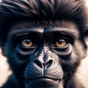 Wild Primate Portrait: Majestic Gibbon and Chimpanzee