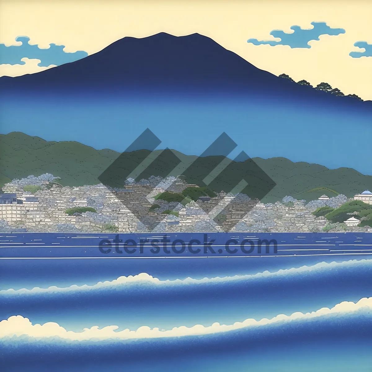 Picture of Serene Coastal Escape with Stunning Mountain Backdrop