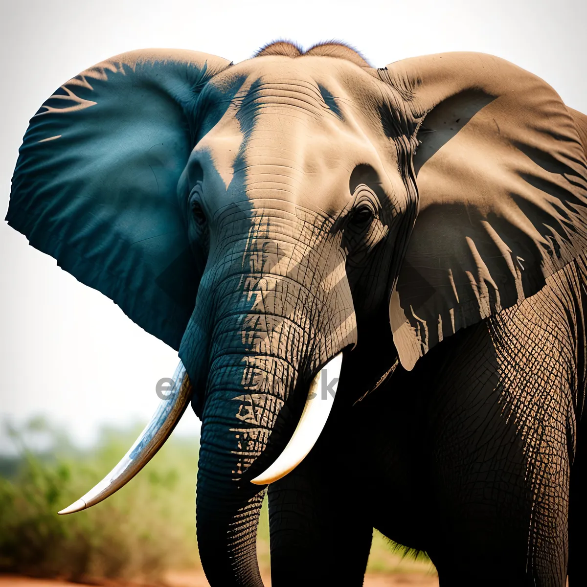 Picture of Majestic Tusker: Iconic South African Elephant in the Wild