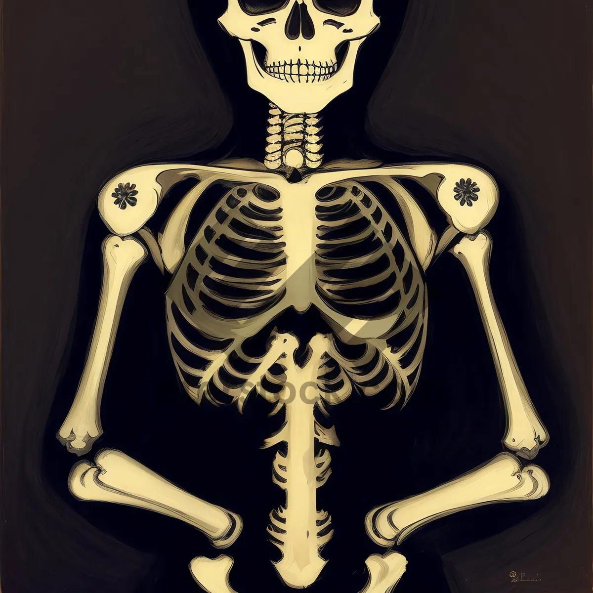 Picture of Anatomical Skeleton Medical Charm - 3D X-Ray Image