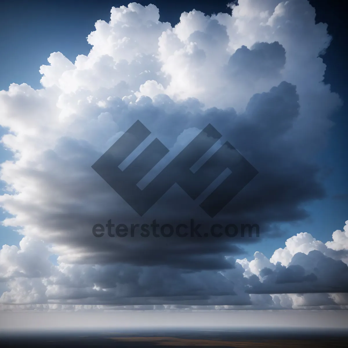 Picture of Luminous Summer Sky with Fluffy Clouds