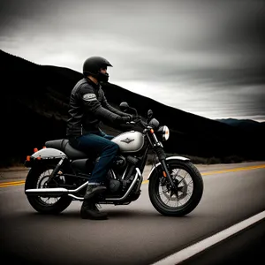 Speedy Motorcycle Adventure on Open Road