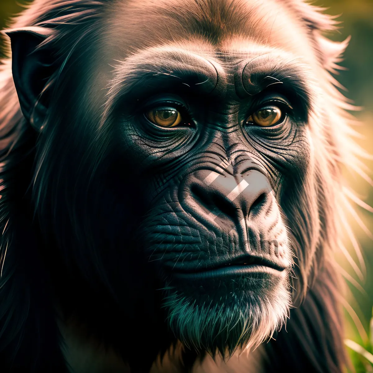 Picture of Wild Primate Portrait: A Majestic Chimpanzee