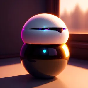 Vibrant Glass LED Sphere: Bright and Shiny Web Icon
