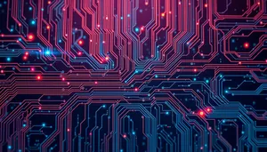 Digital circuit board technology pattern design wallpaper