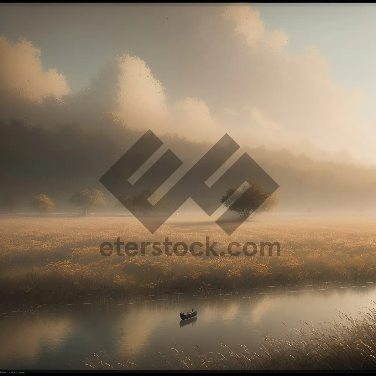 Picture of Golden Horizon over Serene Meadow