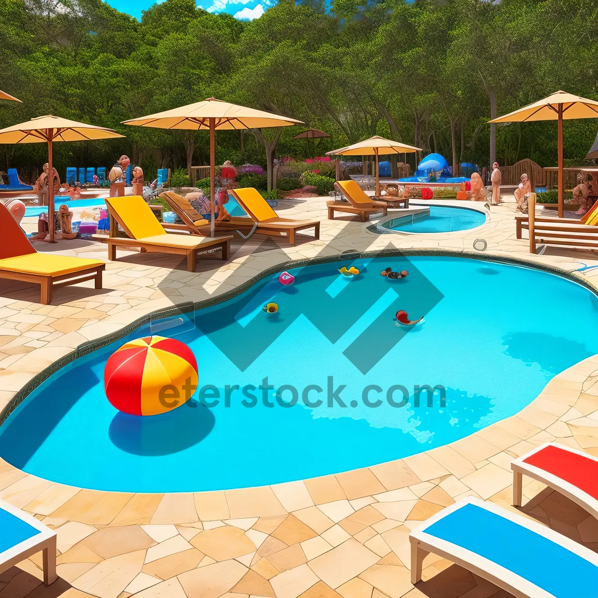 Picture of Tropical Paradise: Relaxing Poolside in a Luxurious Resort Area