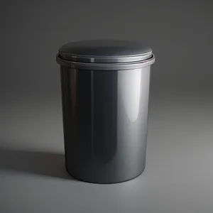 Metal Coffee Cup in Empty Bin