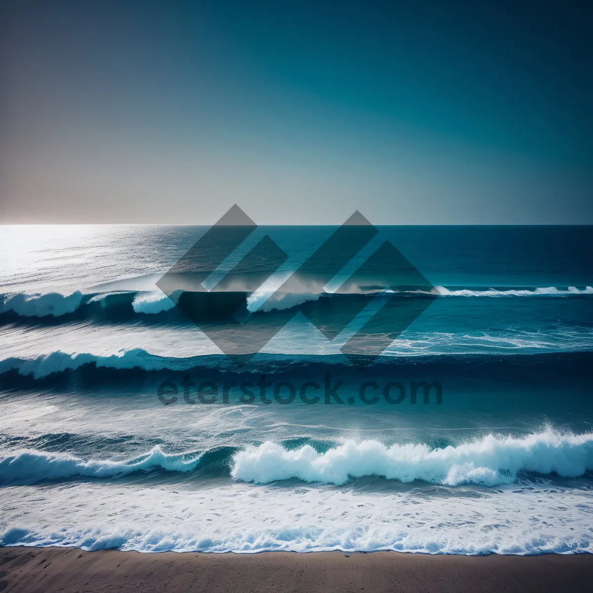 Picture of Serenity by the Shore: A Colorful Sunset Reflecting on the Ocean