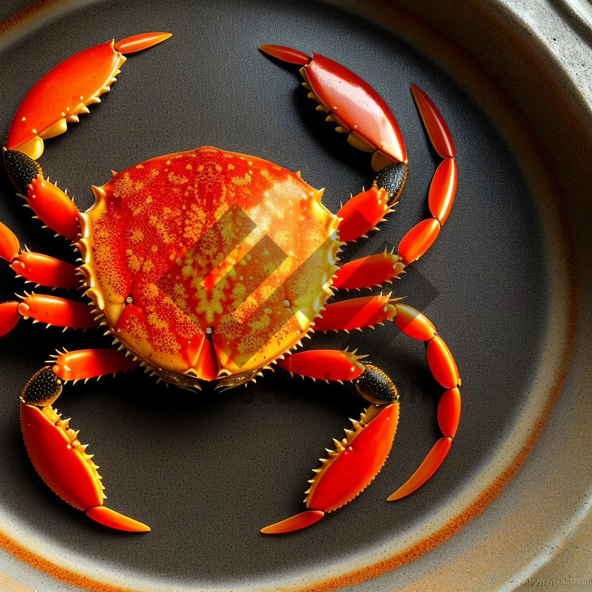 Picture of Fresh Rock Crab on Plate: Exquisite Seafood Delicacy