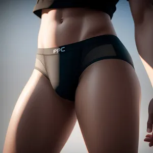Seductive Slim Waist in Erotic Lingerie: Healthy Fitness Model