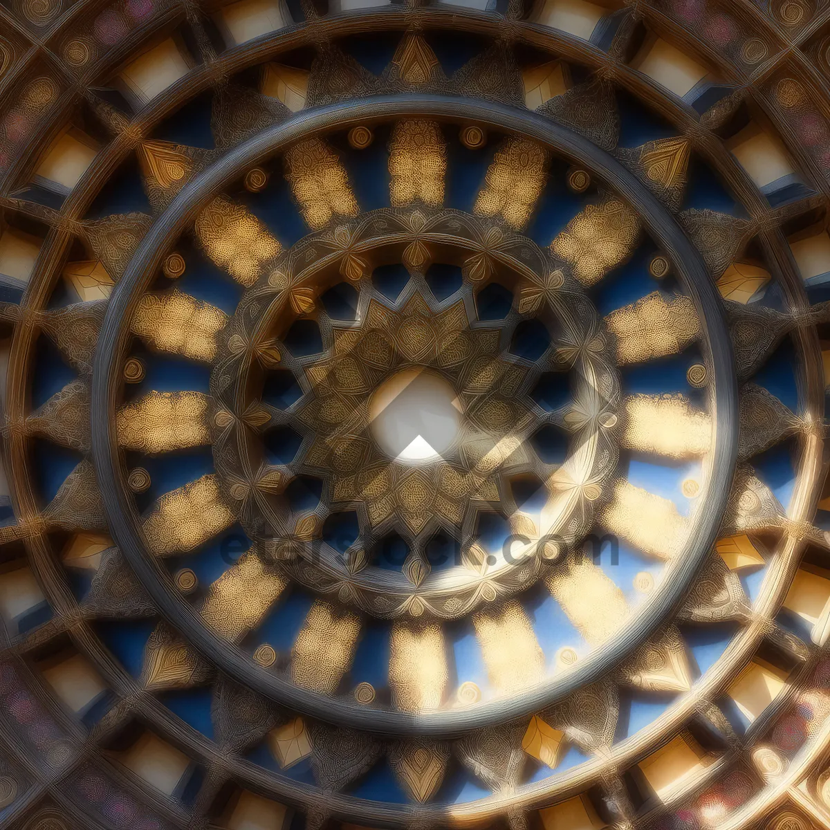 Picture of Coil of Light: Architectural Dome Design with Artful Interior and Circle Patterns